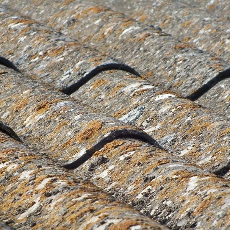 Asbest op een dak